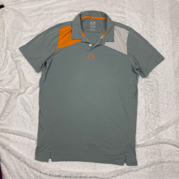 Oakley Men's Teal and Brown Polo Shirt - Picture 3 of 6